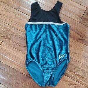 GK Elite Blue Velvet Leotard